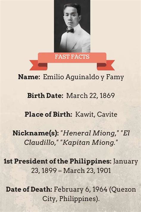 facts about emilio aguinaldo.